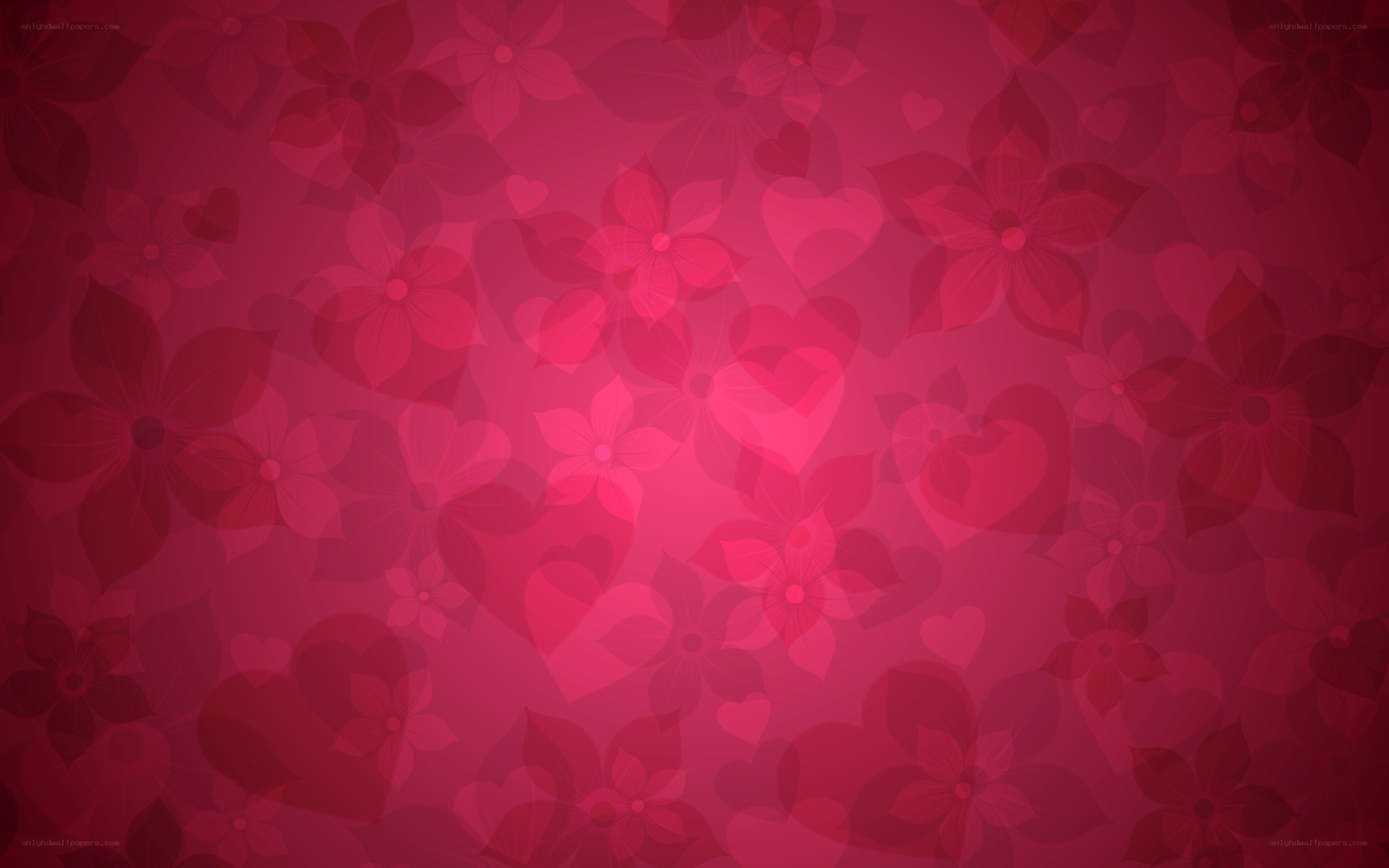 pink floral heart pattern