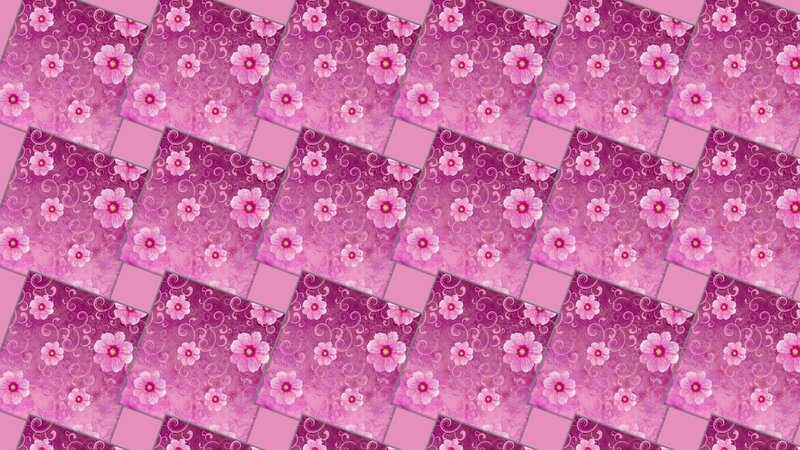 Pink Floral Pattern — Calm, Digital Art