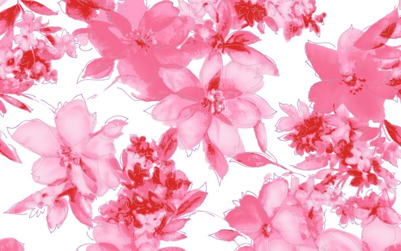 Pink Floral Pattern — Calm, Illustration, Flowers
