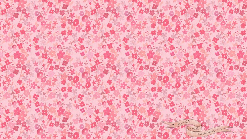 Pink Floral Pattern — Calm, Illustration
