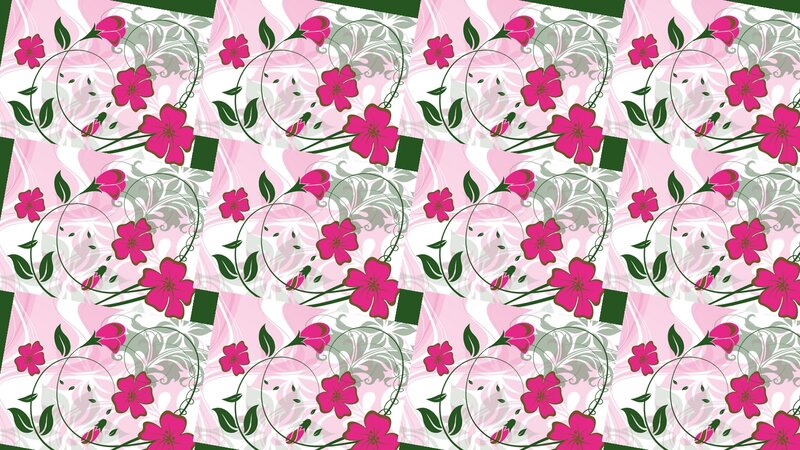 Pink Floral Pattern — Calm, Vector Art, Flowers