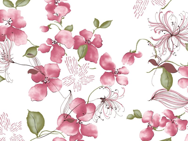 pink floral pattern design
