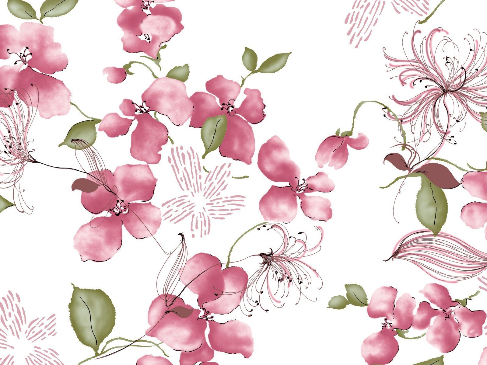 pink floral pattern design