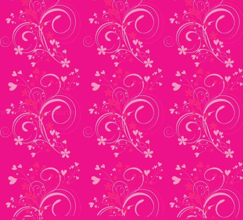 Pink Floral Pattern — Playful, Vector Art