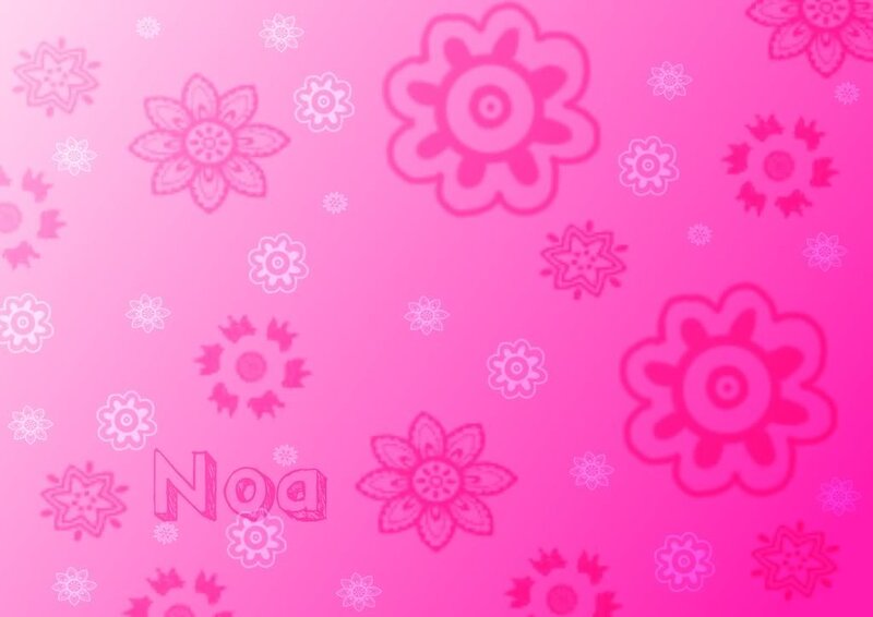pink floral pattern with name