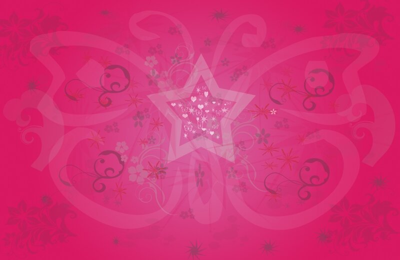 pink floral star design
