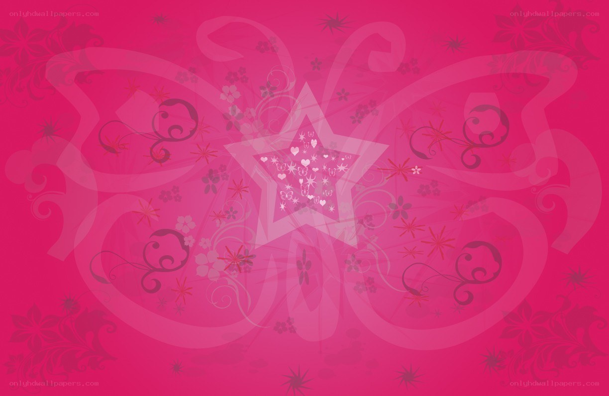 pink floral star design