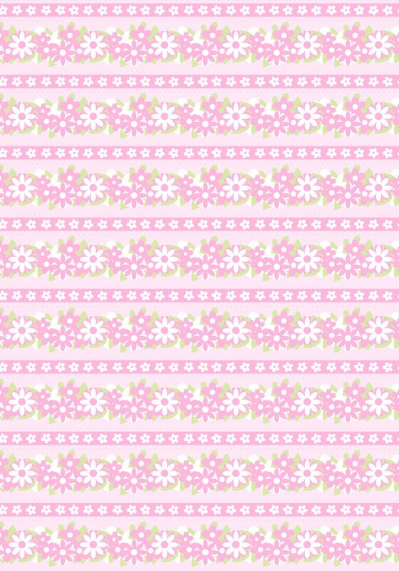 pink floral stripe pattern