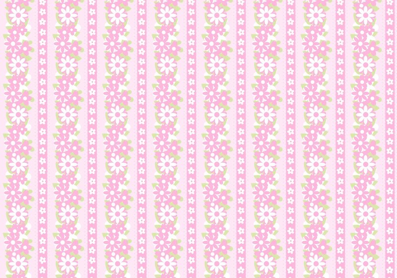pink floral stripe pattern
