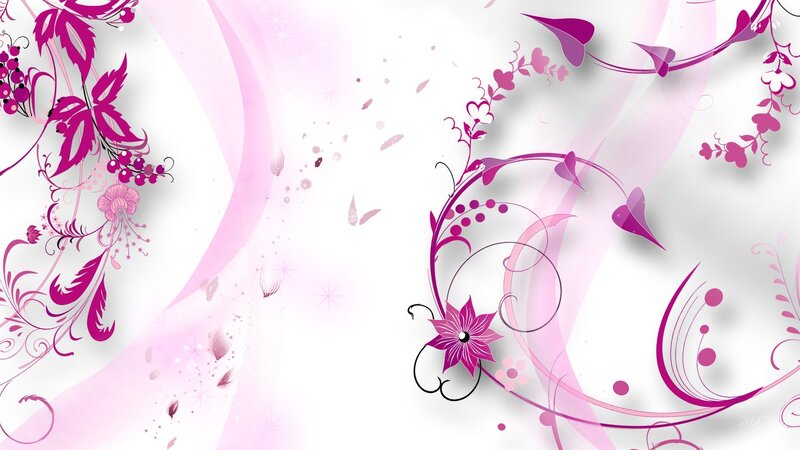 Pink Floral Swirl Design — Dreamy