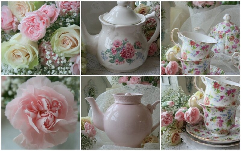 Pink Floral Teacups and Roses