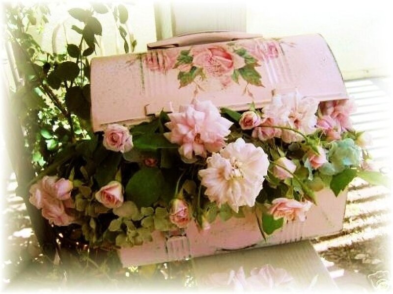 Pink Floral Toolbox