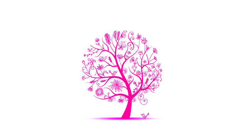 Pink Floral Tree