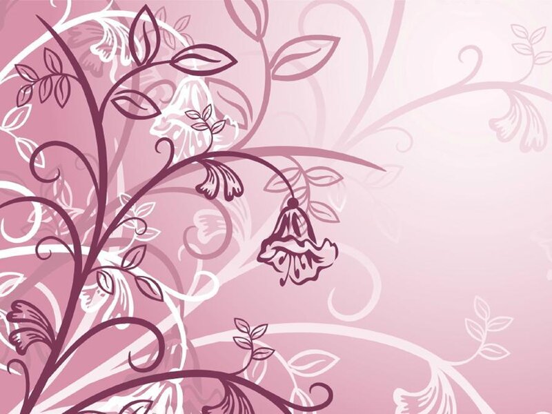 pink floral vine pattern