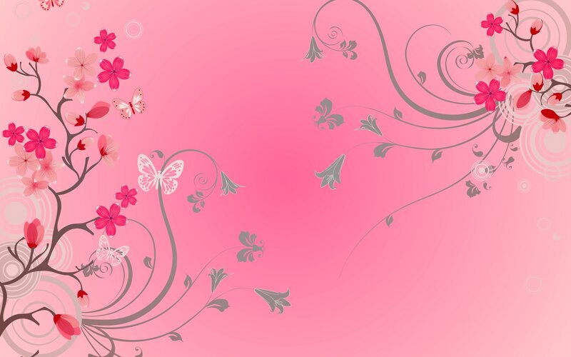 Pink Floral Wallpaper Design