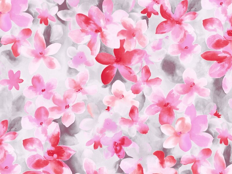 pink floral watercolor pattern