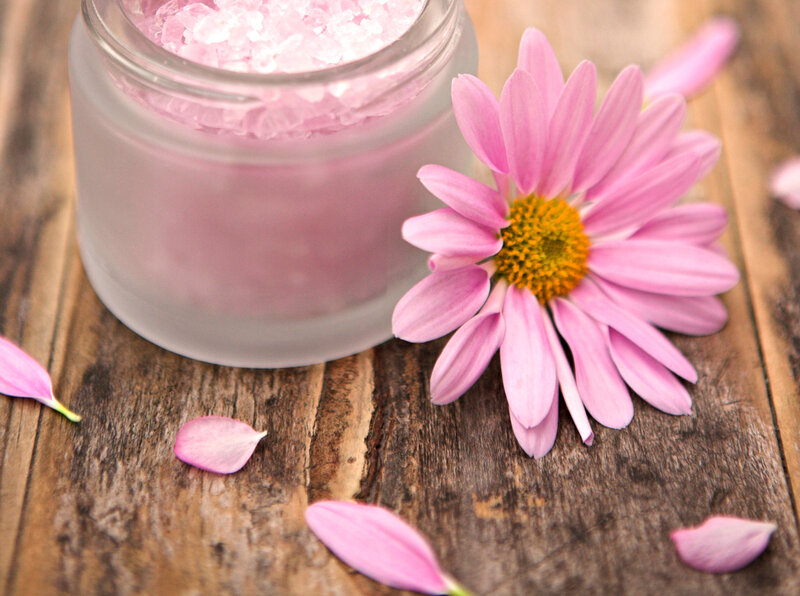 Pink Flower and Jar