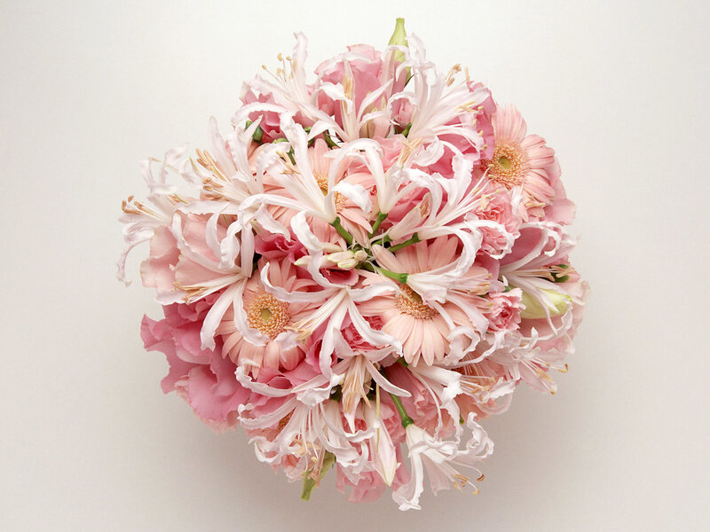 Pink Flower Bouquet — Calm, Photograph, Lilies, Gerbera Daisies