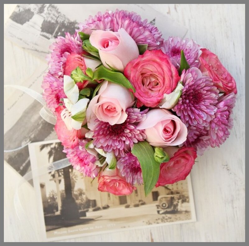 Pink Flower Bouquet — Calm, Photograph, Postcards