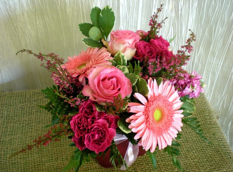 Pink Flower Bouquet — Calm, Photograph, Roses, Gerbera Daisies