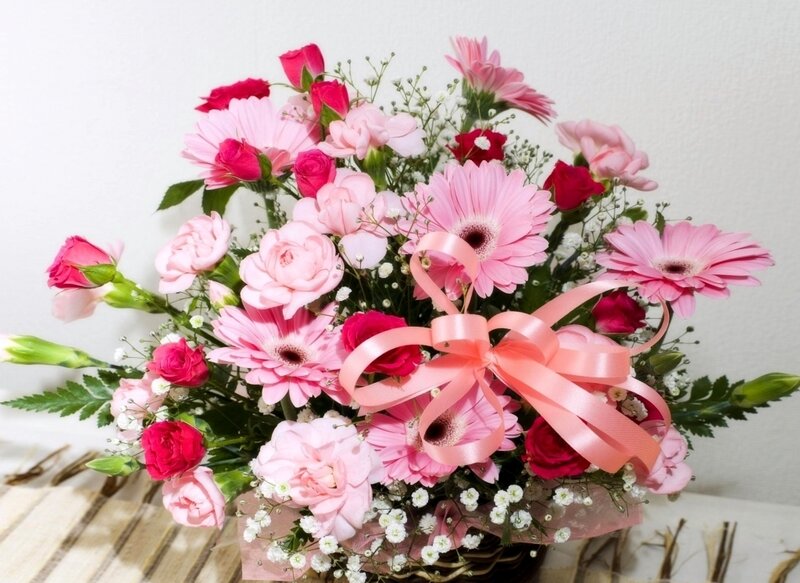 Pink Flower Bouquet — Calm, Photograph