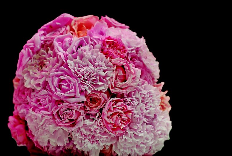 Pink Flower Bouquet — Dramatic, Photograph