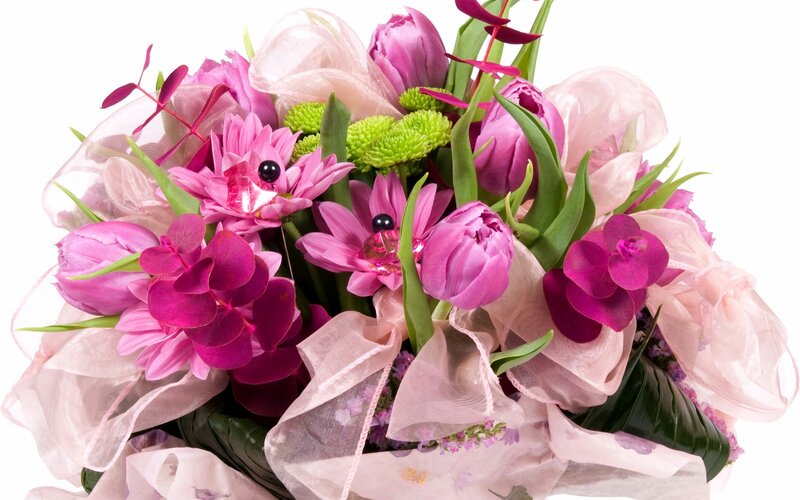 Pink Flower Bouquet — Festive, Photograph