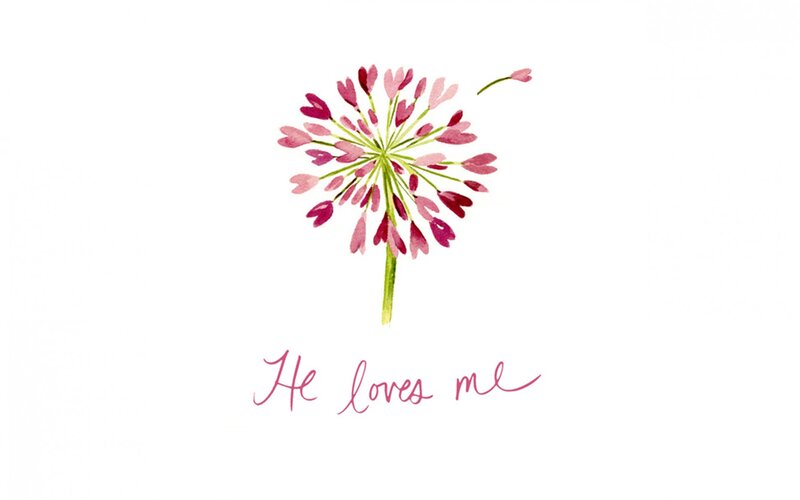 Pink Flower Illustration — Calm