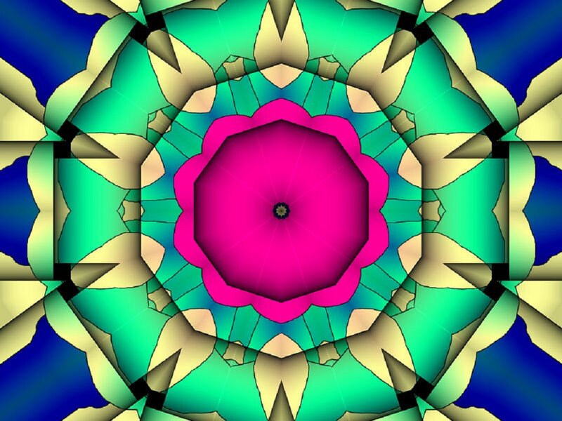 Pink Flower Mandala — Magenta