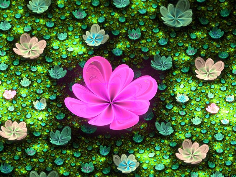 Pink Flower on Green Surface