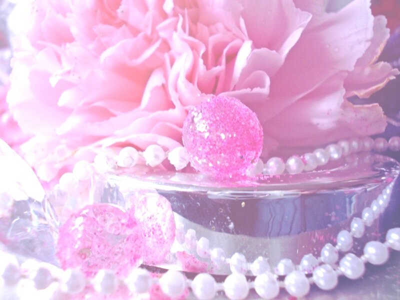 Pink Flower with Beads
