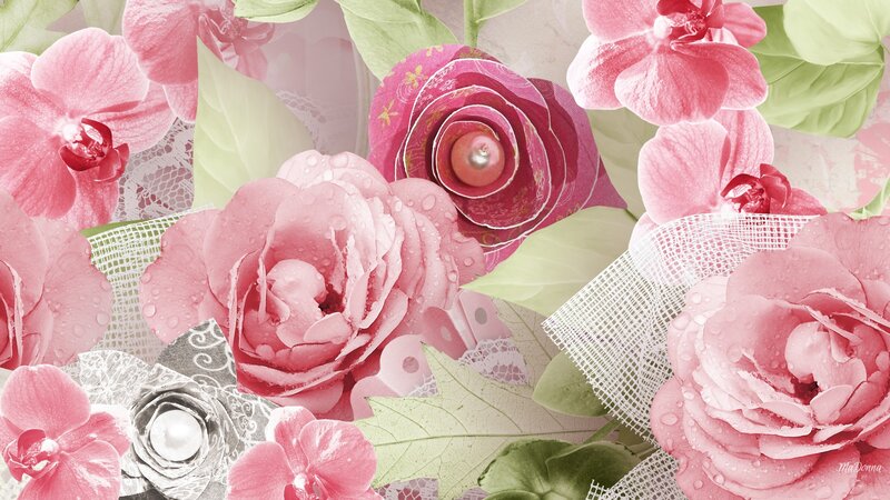 Pink Flowers and Leaves — Soft