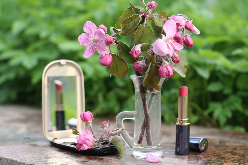 Pink Flowers and Lipstick