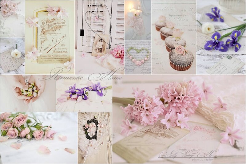 Pink Flowers and Vintage Items