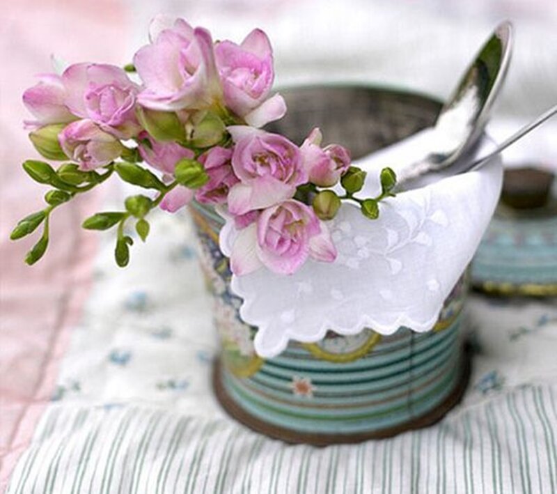 Pink Flowers in a Cup