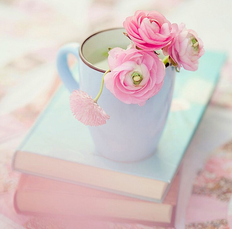 Pink Flowers in Cup — Serene