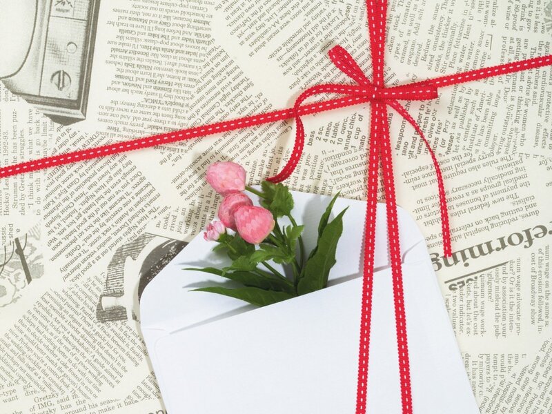 Pink Flowers in Envelope