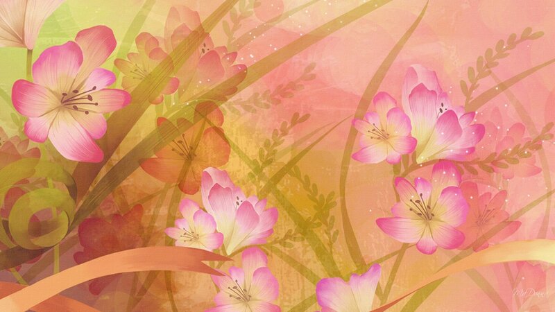 Pink Flowers in Garden — Serene