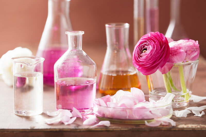 Pink Flowers in Lab