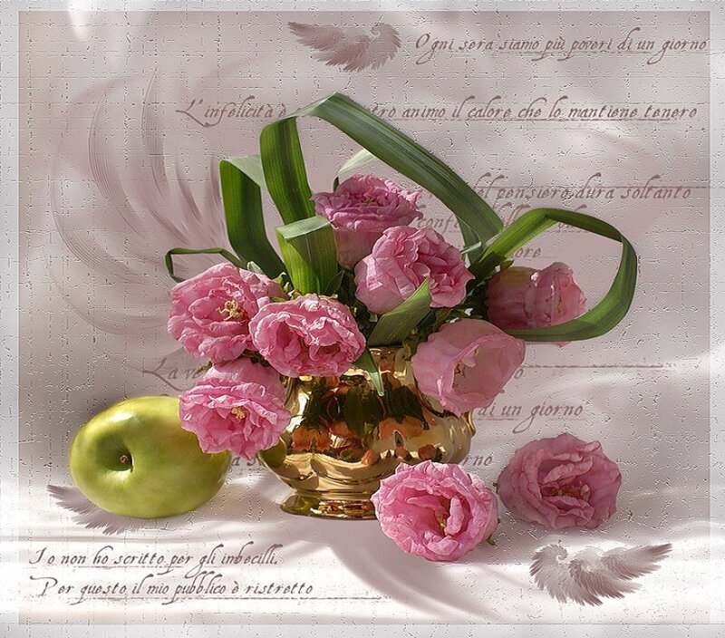 Pink Flowers in Vase — Serene