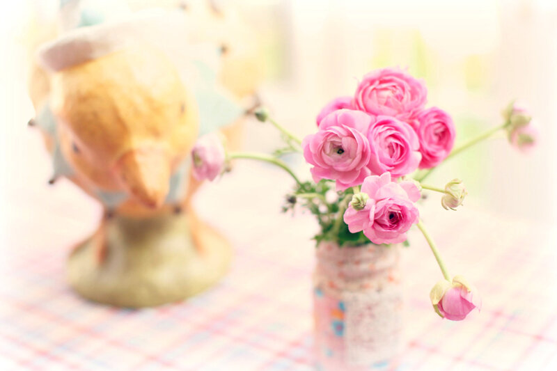 Pink Flowers in Vase — Soft