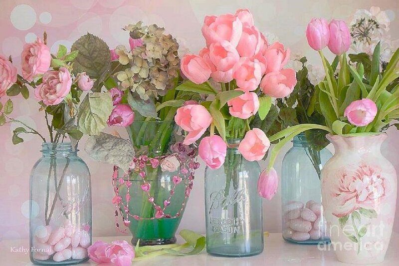 Pink Flowers in Vases — Serene, Spring