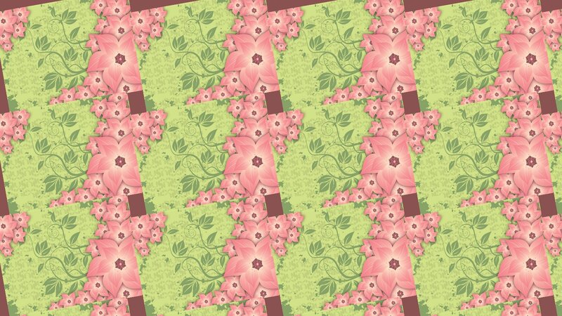 Pink Flowers on Green