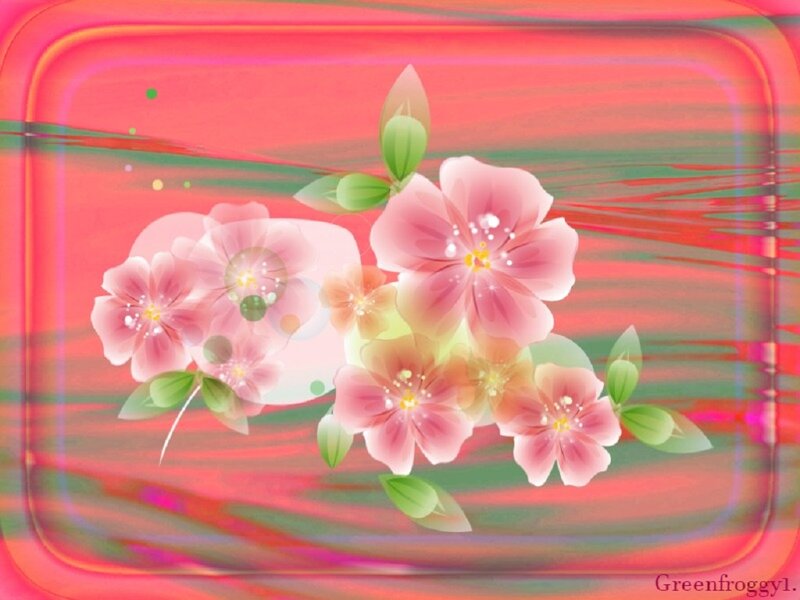 Pink Flowers with Green Leaves — Dreamy