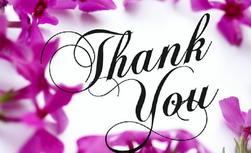 Pink Flowers with Text — Purple