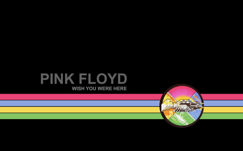 Pink Floyd Album Cover — Black, Minimalist, Illustration, Text, Stripes, Logo, Blue