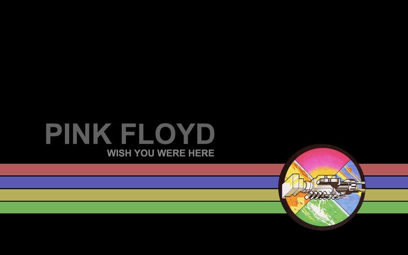 Pink Floyd Album Cover — Black, Minimalist, Illustration, Text, Stripes, Logo