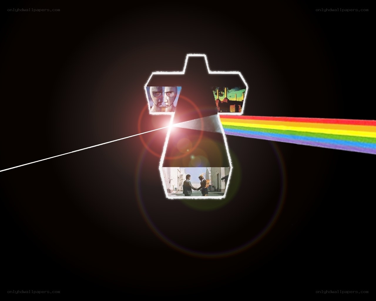 Pink Floyd album cover collage