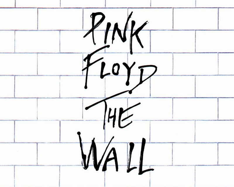 Pink Floyd Album Cover — White, Minimalist, Illustration, Brick Wall