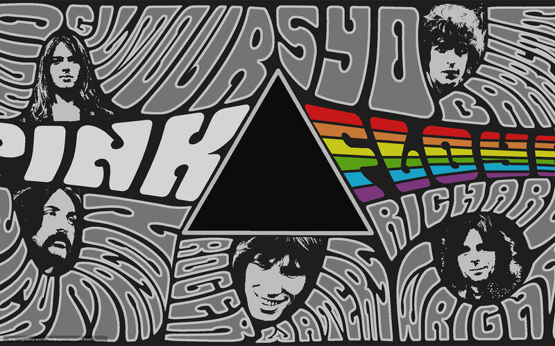 Pink Floyd Band Members — Black, Psychedelic